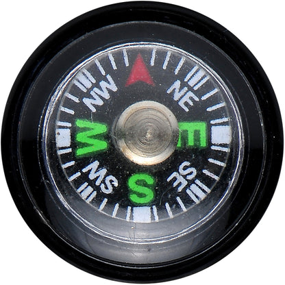 Acrylic Black Find Your Direction Compass Screw Fit Plug 0G to 1"