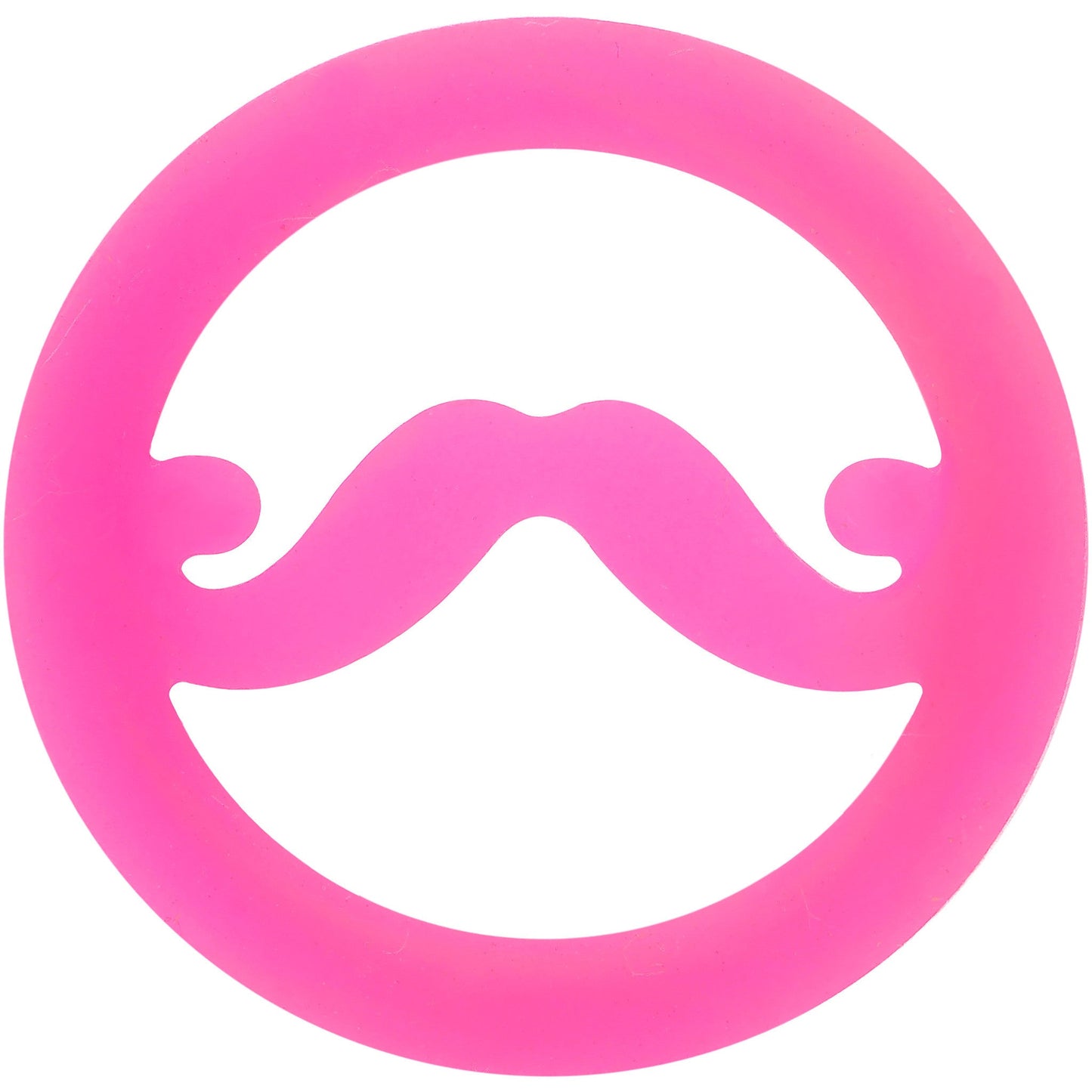18mm Pink Silicone Dapper Mustache Tunnel Plug