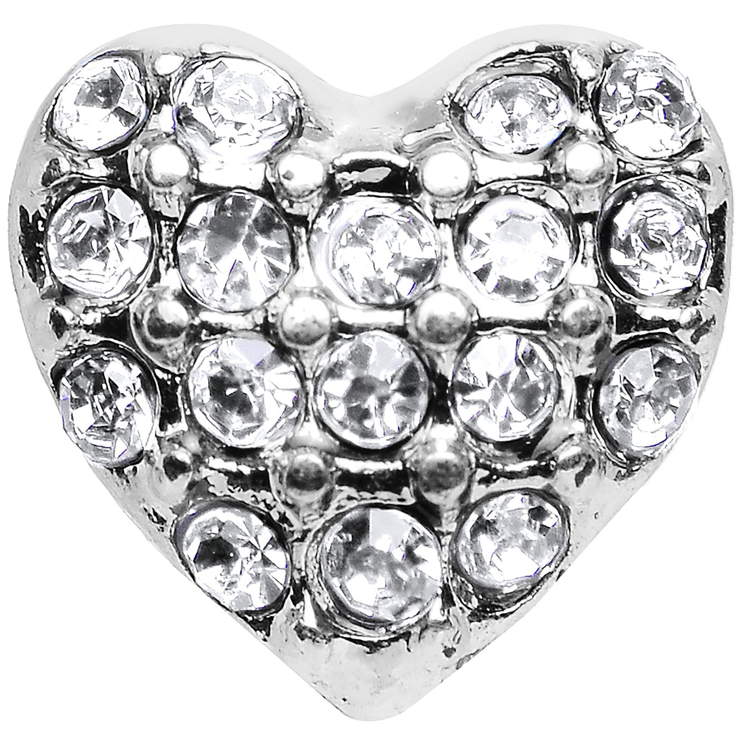 Clear Crystal 18G Faithful Heart Cartilage Tragus Earring