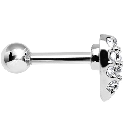 Clear Crystal 18G Faithful Heart Cartilage Tragus Earring