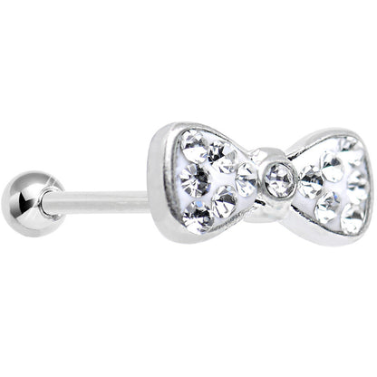 18G Clear Gem New Year Bow Tie Cartilage Tragus Earring