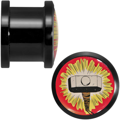 1/2 Licensed Thor Hammer Logo Acrylic Screw Fit Plugs Set