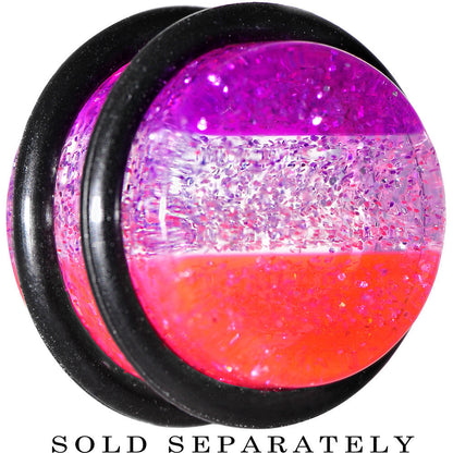 9/16 Multi Pink Acrylic Perfectly Rosy Glitter Single Flare Plug