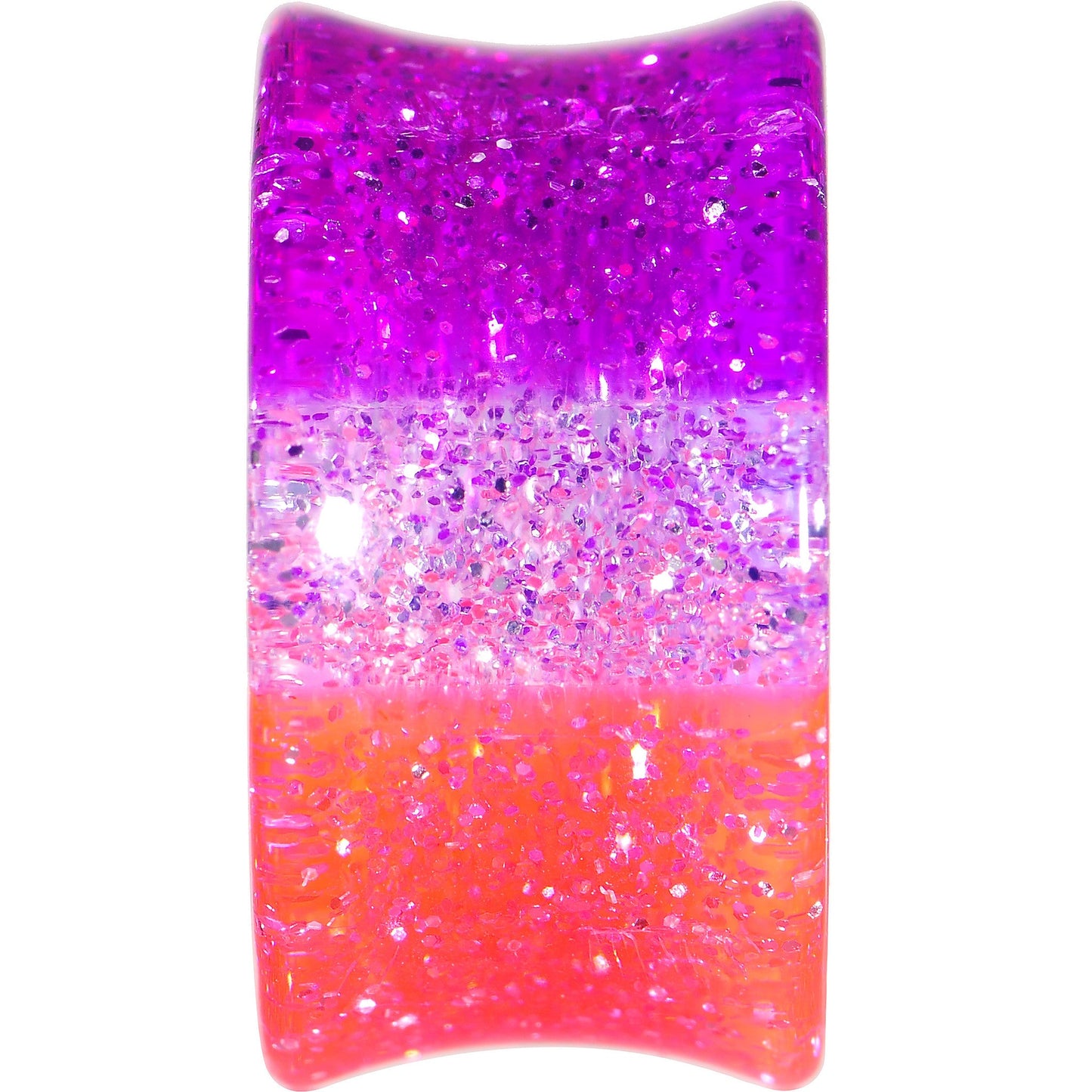 18mm Multi Pink Acrylic Perfectly Rosy Glitter Saddle Plug
