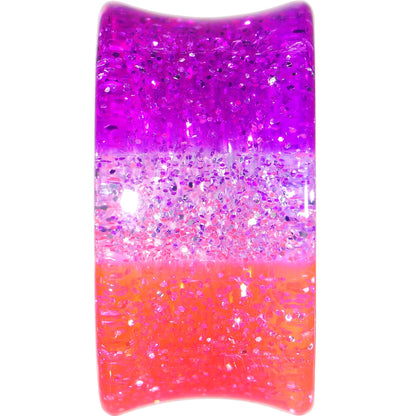 18mm Multi Pink Acrylic Perfectly Rosy Glitter Saddle Plug