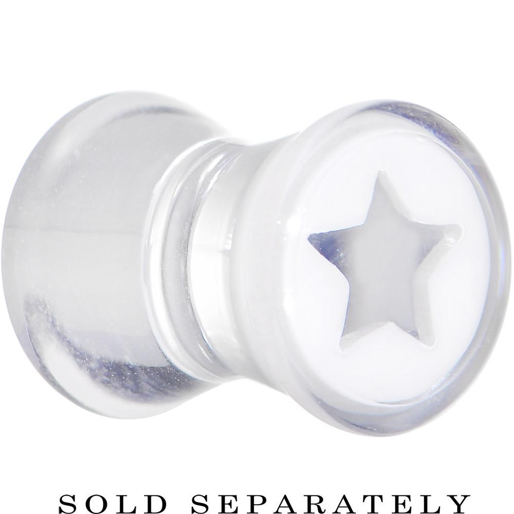 Clear White Acrylic Wish on a Star Saddle Plug 2G to 20mm