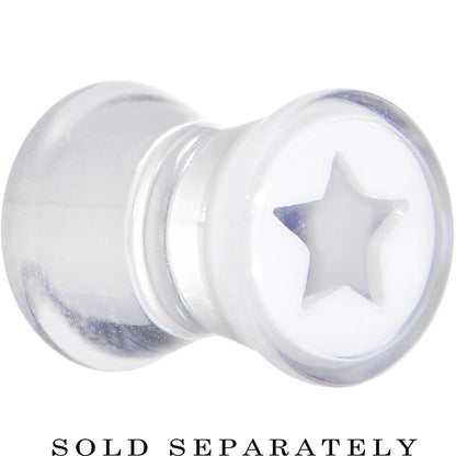 Clear White Acrylic Wish on a Star Saddle Plug 2G to 20mm