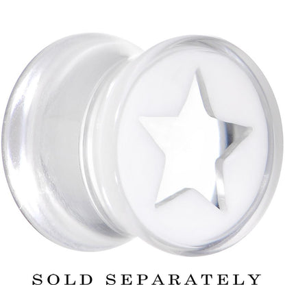 Clear White Acrylic Wish on a Star Saddle Plug 2G to 20mm
