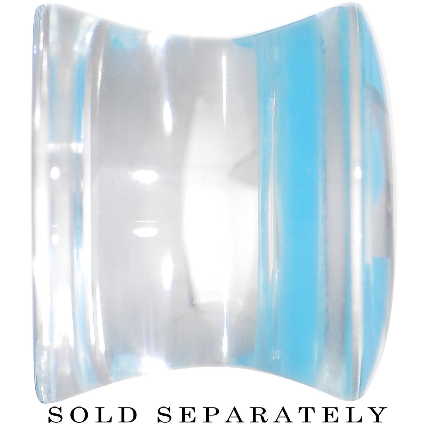 Clear Light Blue Acrylic Wish on a Star Saddle Plug 2G to 20mm