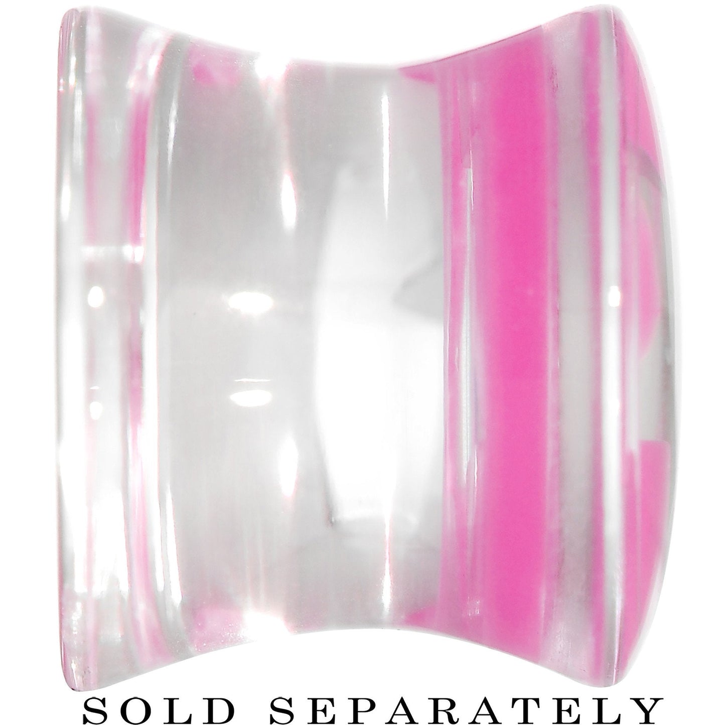 Clear Pink Acrylic Wish on a Star Saddle Plug 2G to 20mm