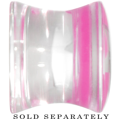 Clear Pink Acrylic Wish on a Star Saddle Plug 2G to 20mm