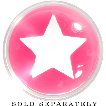 Clear Pink Acrylic Wish on a Star Saddle Plug 2G to 20mm