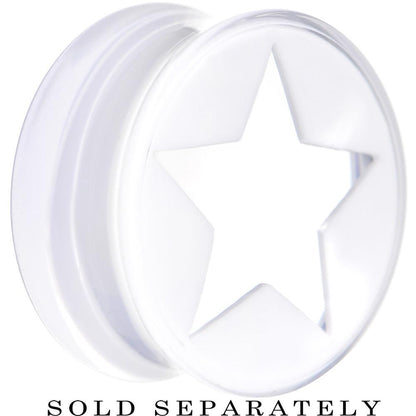 Clear White Acrylic Wish on a Star Saddle Plug 2G to 20mm