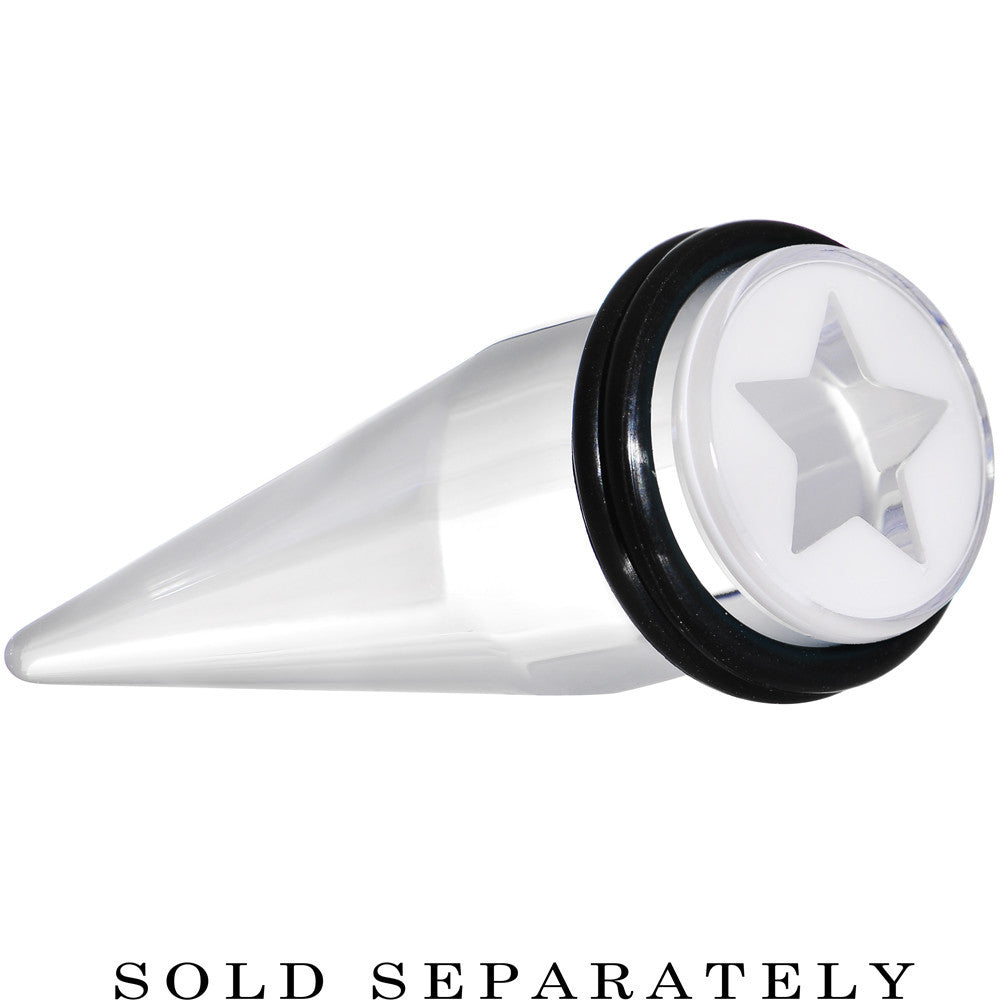 9/16 Clear White Acrylic Wish on a Star Taper