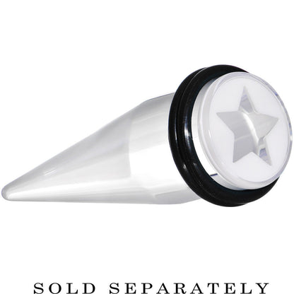 9/16 Clear White Acrylic Wish on a Star Taper