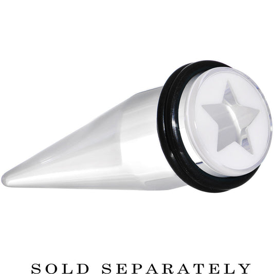 9/16 Clear White Acrylic Wish on a Star Taper