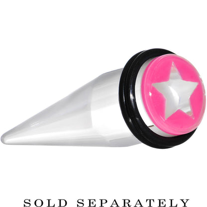 9/16 Clear Pink Acrylic Wish on a Star Taper