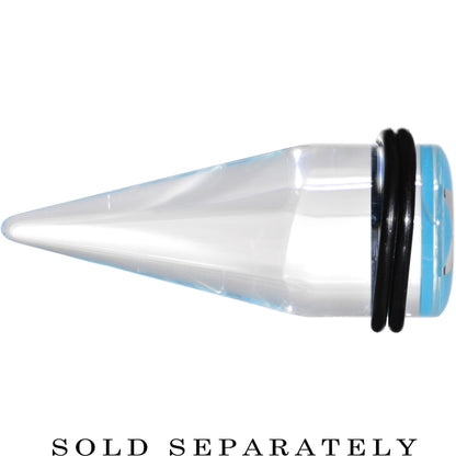 20mm Clear Light Blue Acrylic Wish on a Star Taper