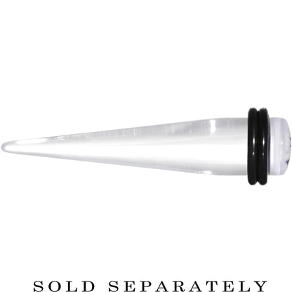 00G Clear White Acrylic Set Sail Nautical Anchor Taper