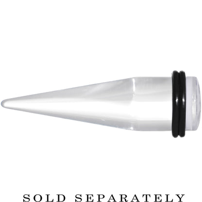 9/16 Clear White Acrylic Set Sail Nautical Anchor Taper