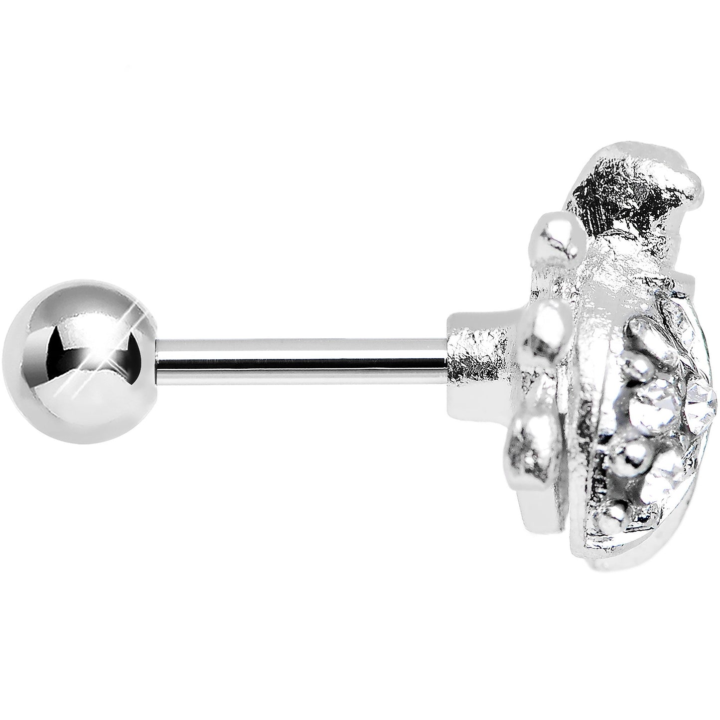 Clear Gem Lovely Ladybug Tragus Cartilage Earring