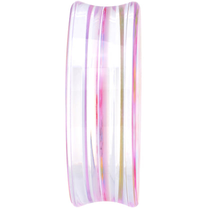 40mm Acrylic Pink Multicolored Flower Power Saddle Plug