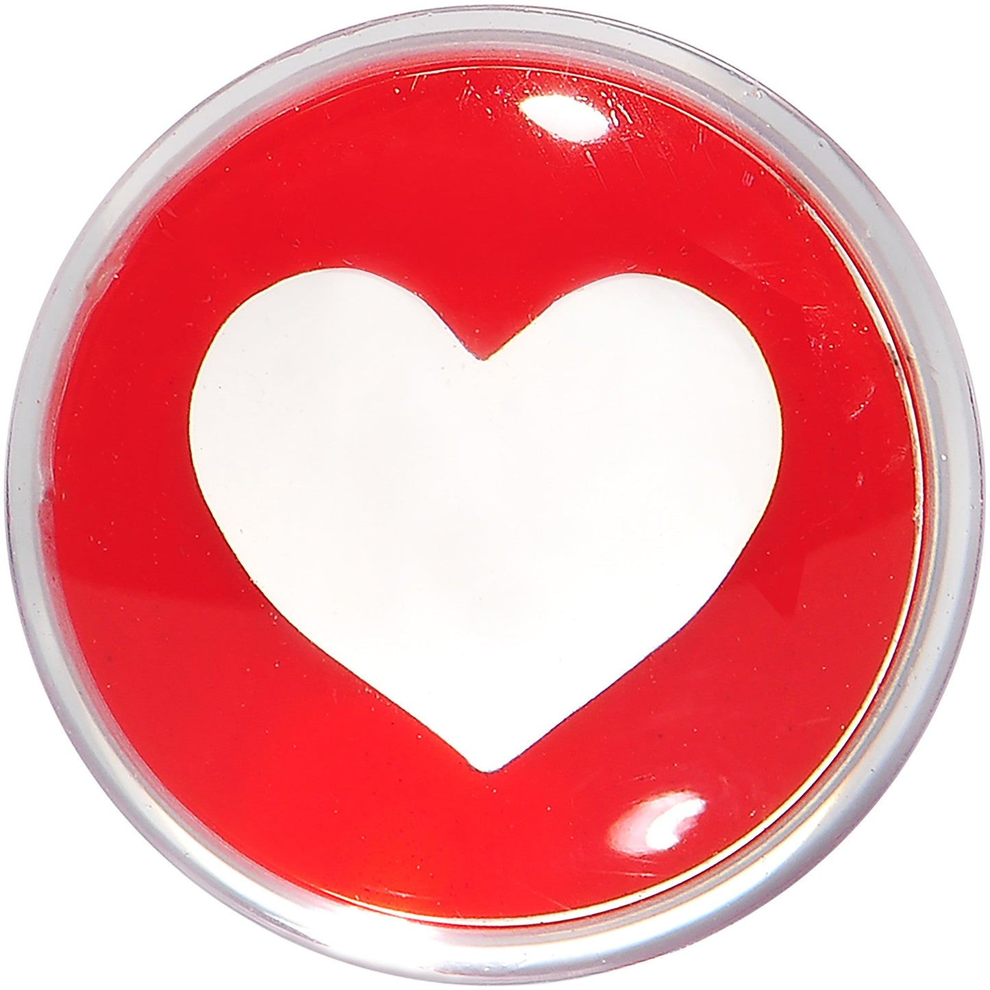 00G Clear Red Acrylic Adoring Heart Saddle Plug