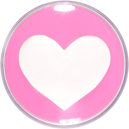 20mm Clear Pink Acrylic Adoring Heart Saddle Plug