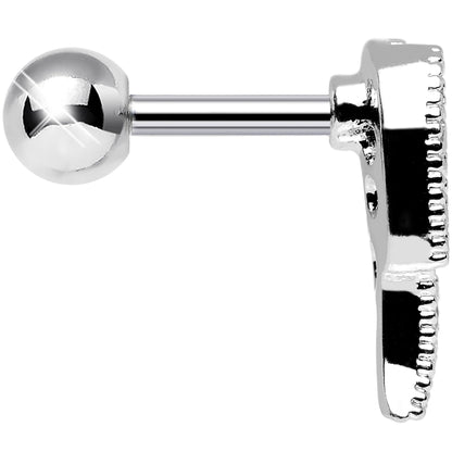 Clear Gem Celestial Angel Wing Right Cartilage Earring