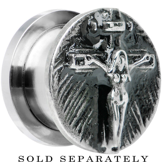 1/2 Stainless Steel Jesus on the Cross Screw Fit Plug
