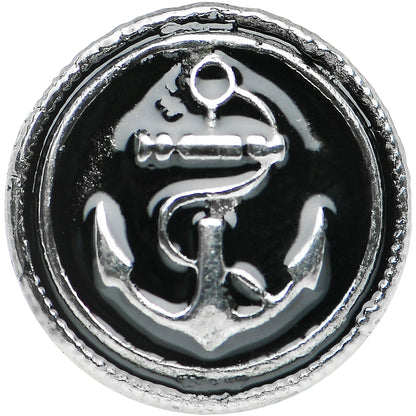 0G Stainless Steel Vintage Nautical Anchor Screw Fit Plug