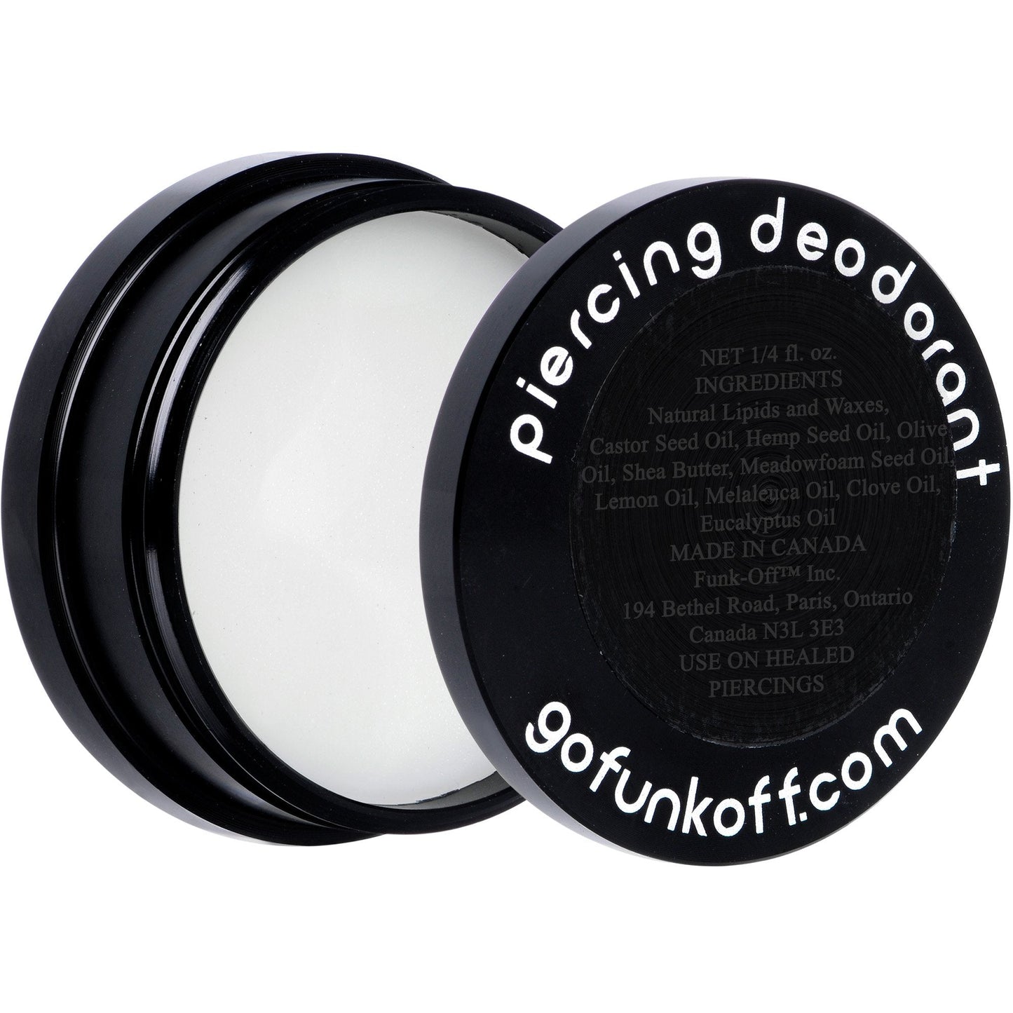 Clear Gem Black Funk-Off Piercing Deodorant