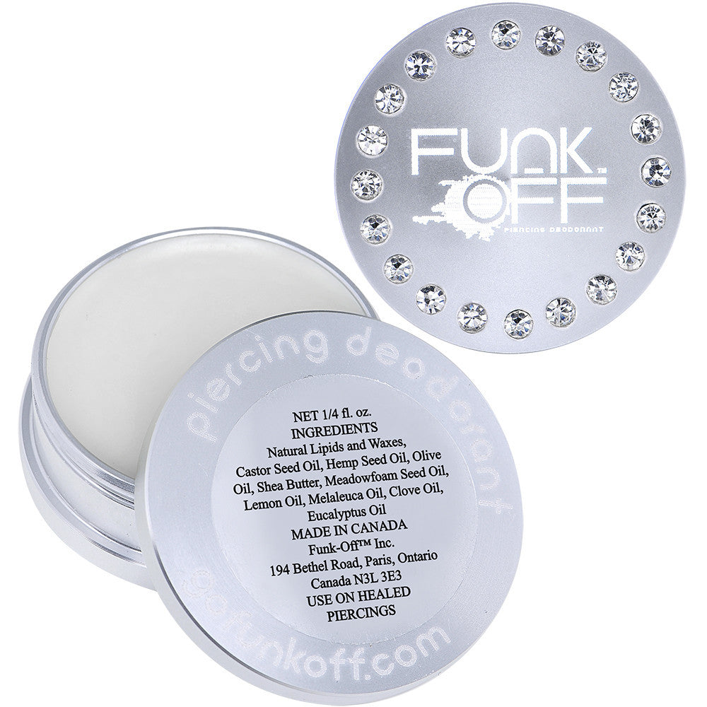 Clear Gem Silver Funk-Off Piercing Deodorant