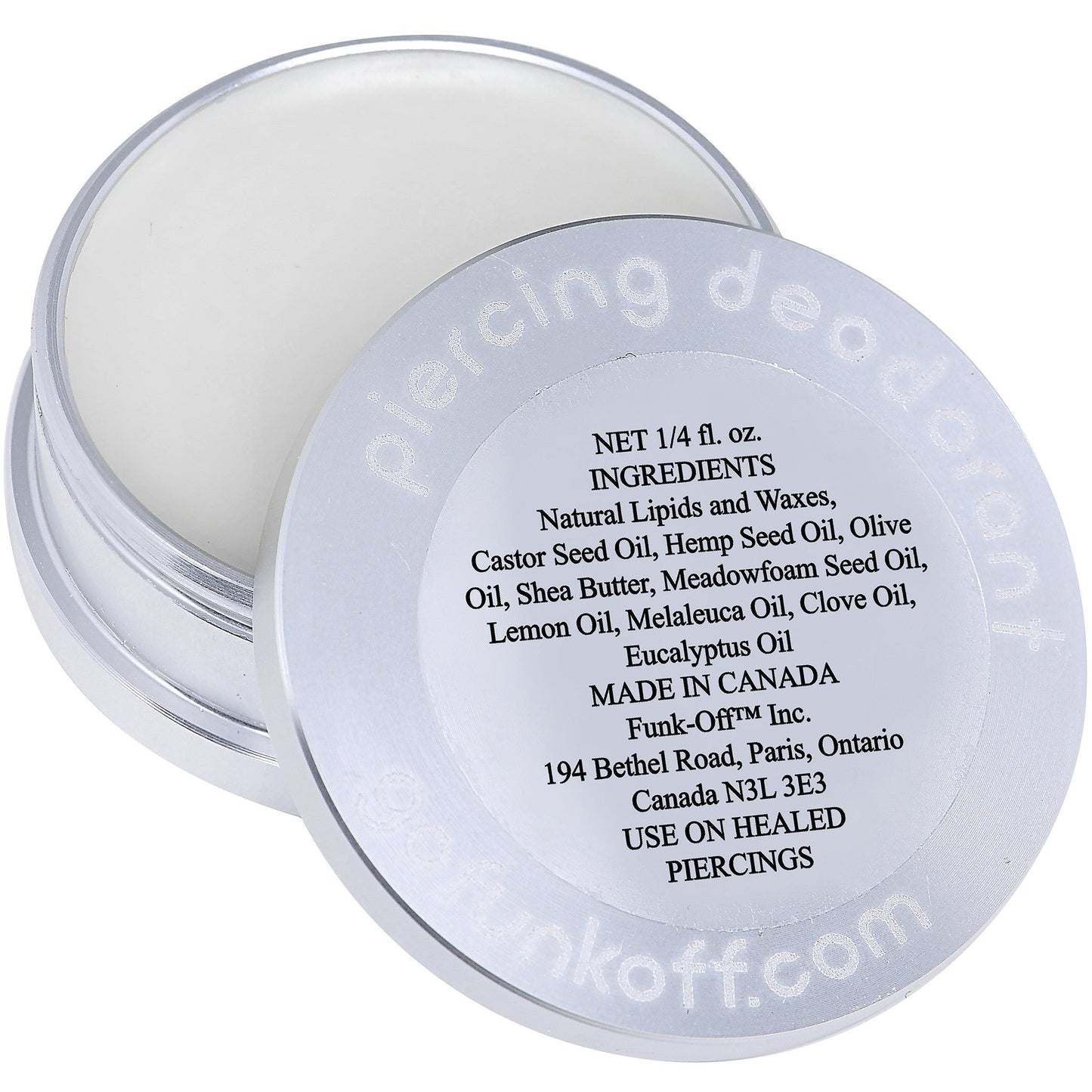 Clear Gem Silver Funk-Off Piercing Deodorant