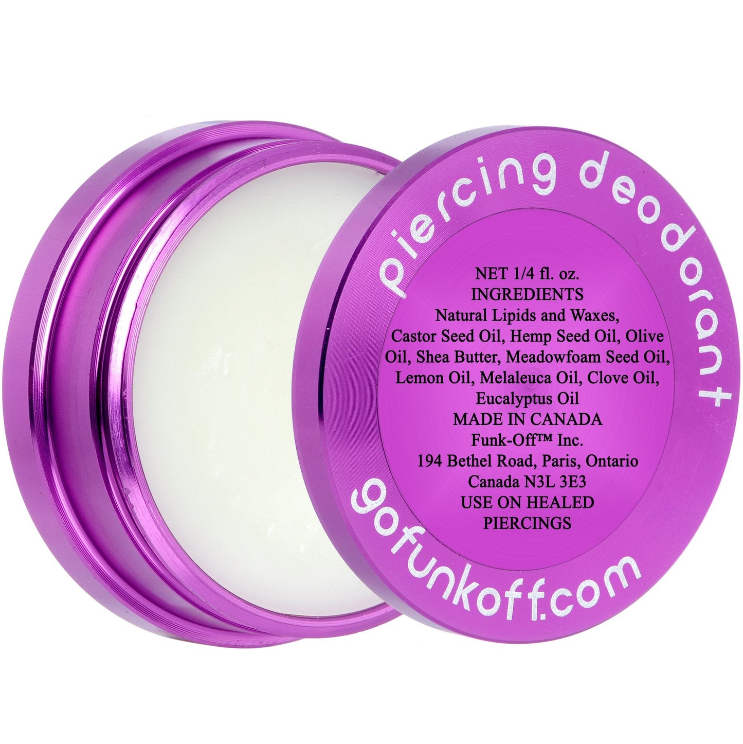 Clear Gem Purple Funk-Off Piercing Deodorant