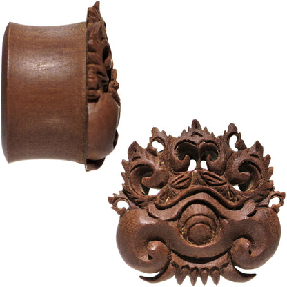 7/8 Organic Wood Dark Magic Hand Carved Plug Set