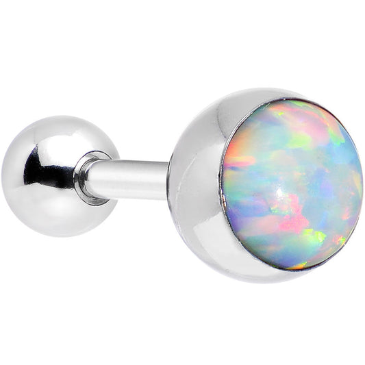 16G 6mm Imitation White Opal Tragus Cartilage Earring
