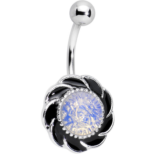 Aurora Tribal Flower Belly Ring