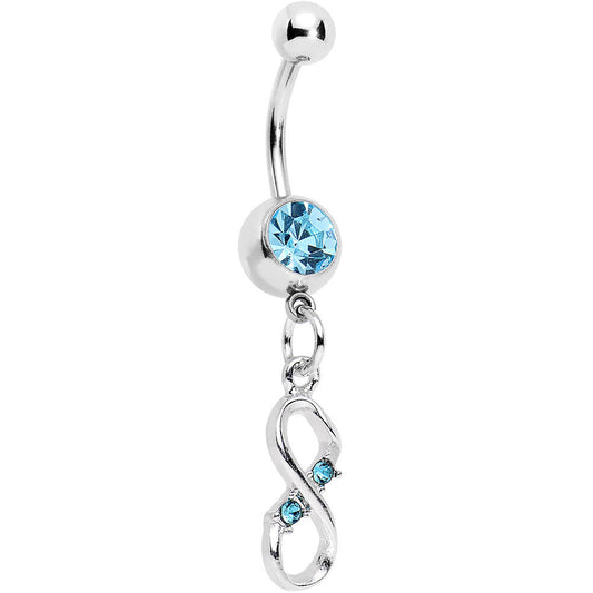 Aqua Gem Infinite Hope Dangle Belly Ring