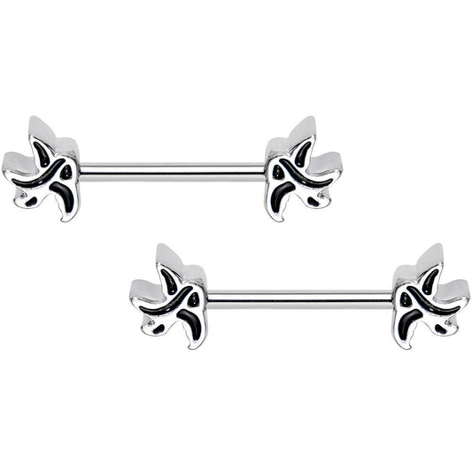 14G 5/8 Swallow Bird Nipple Barbell Set