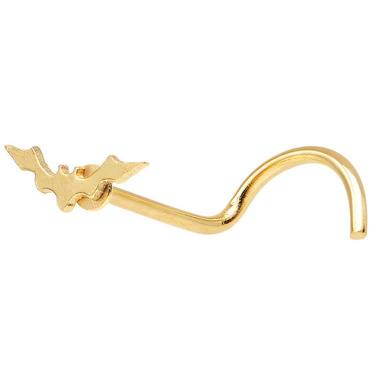 Gold Anodized Titanium Bat Nose Ring