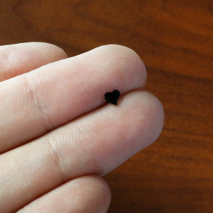 Black Anodized Titanium Heart Nose Ring