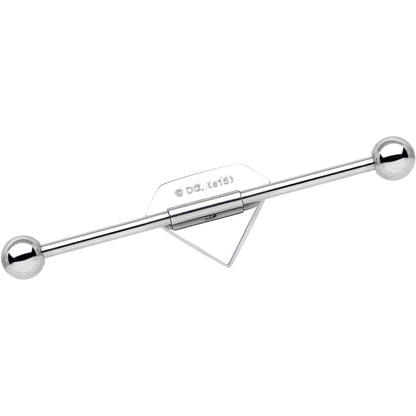 Licensed Stainless Steel Yellow Superman Logo Industrial Barbell 35mm