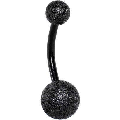 Black Anodized Sandblasted Belly Ring