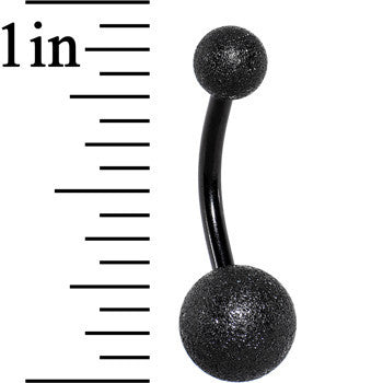 Black Anodized Sandblasted Belly Ring