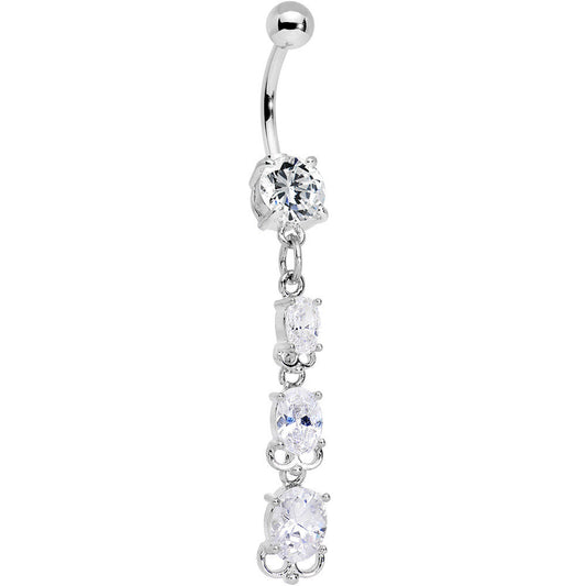 Clear Gem Sexy Drop Belly Ring