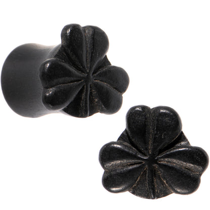 0G Organic Arang Wood Shamrock Single Flare Plug Set