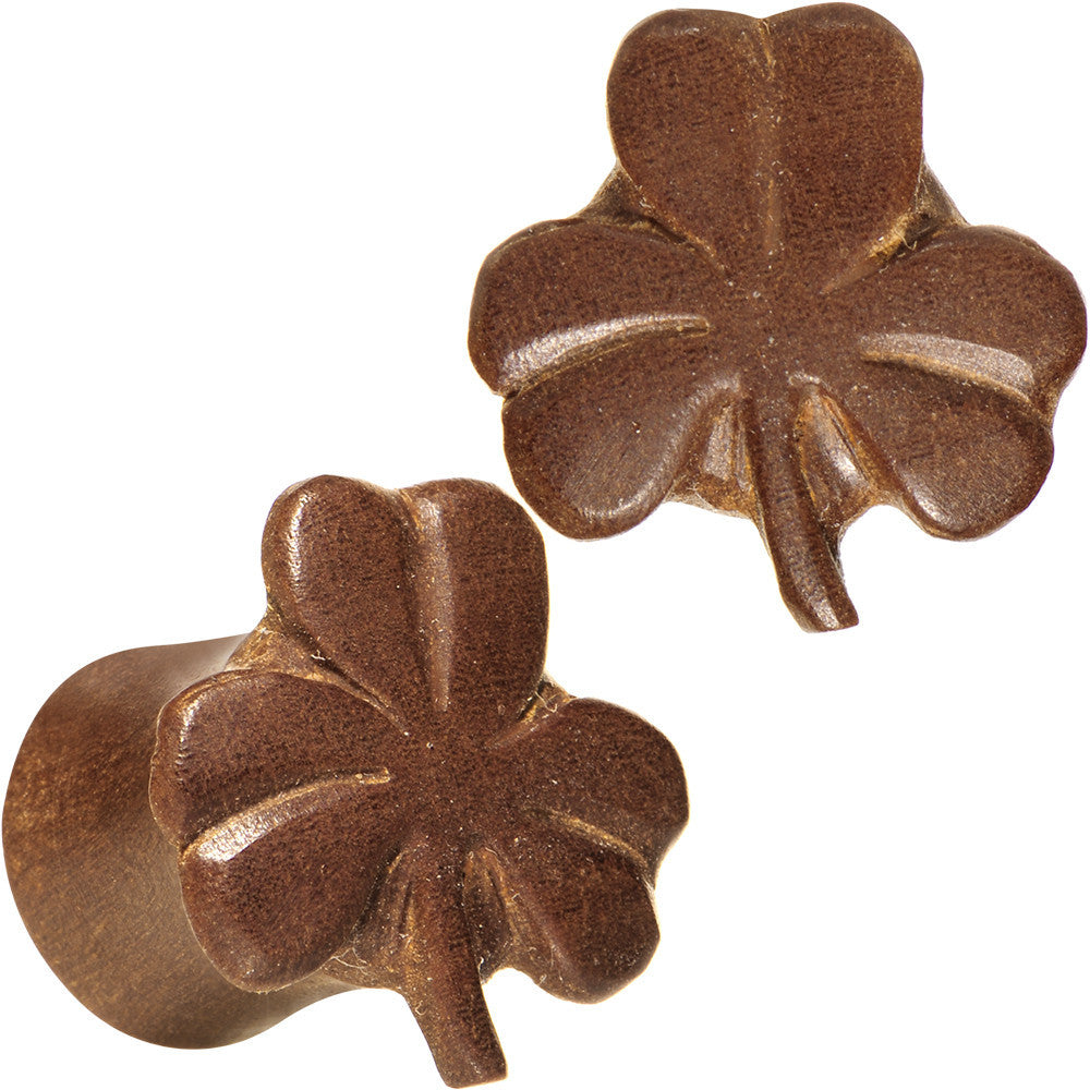00G Organic Sabo Wood Shamrock Saddle Plug Set