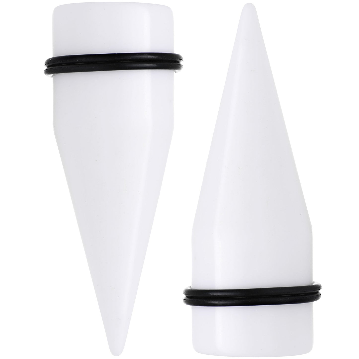 24mm White Acrylic Straight Taper Set