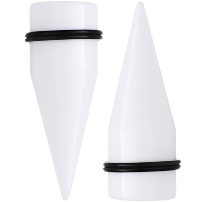 24mm White Acrylic Straight Taper Set